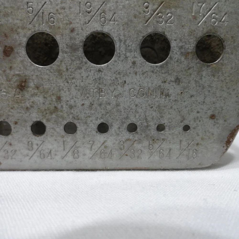 Vintage, RADNOR, Drill Bit Index, Holder, Metal, Made in USA, 1/16 - 1/2